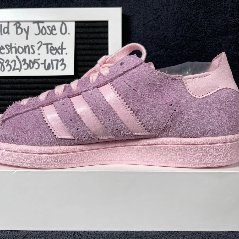 ADIDAS SUPERSTAR MINIMALIST ICONS CLEAR PINK WOMENS SHOES SIZE 9 PURPLE MENS 8 N - Picture 8 of 10